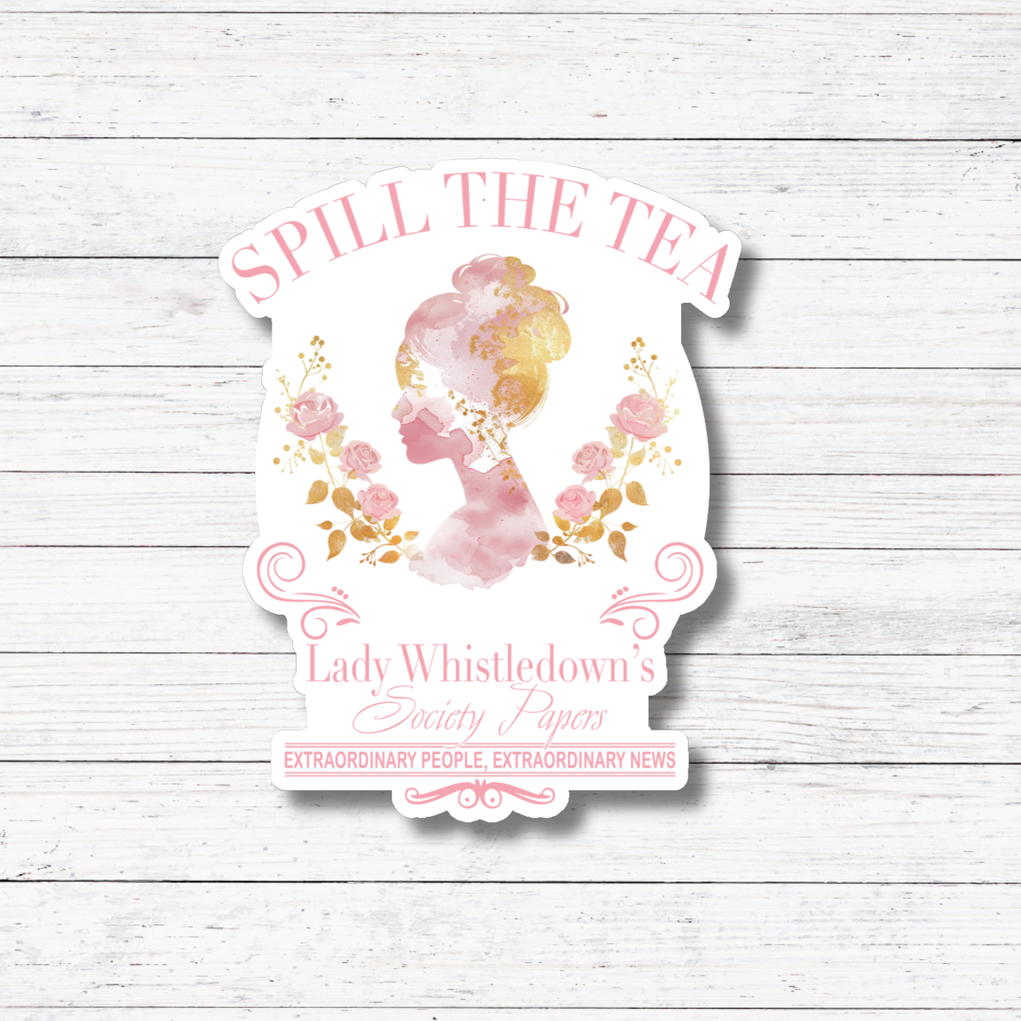 Spill the Tea Floral- Bridgerton Stickers/Magnet