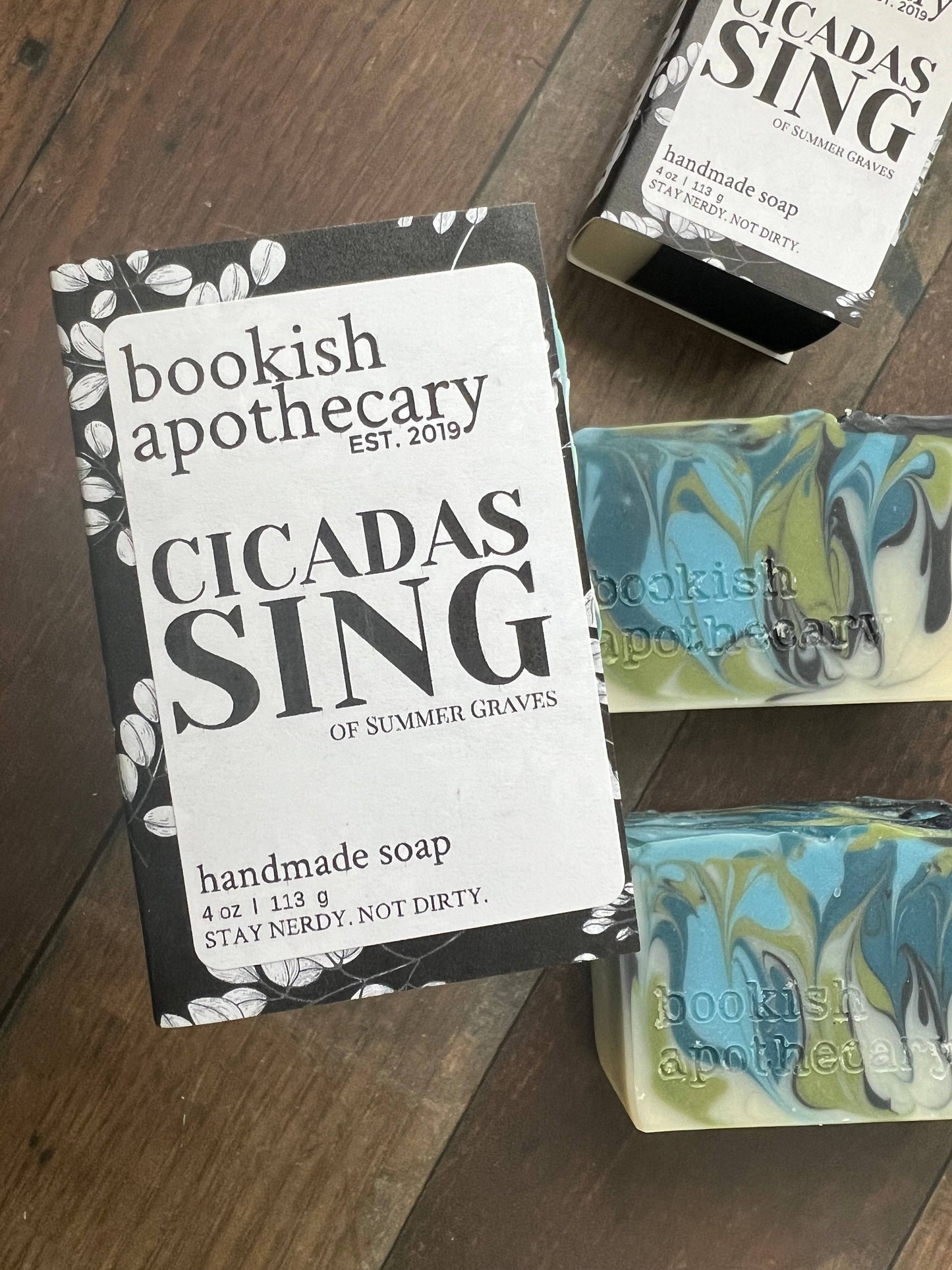 Cicadas Sing Book Lover Soap - Cicadas Sing of Summer Graves