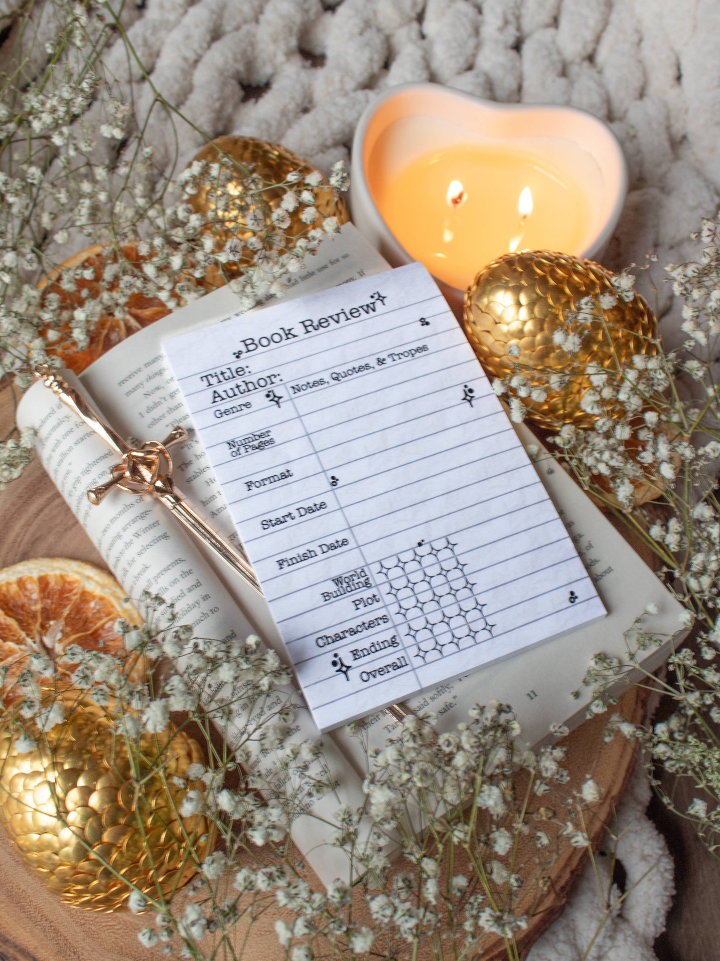 4x6 Book Review Post-it Notepad | Type Writer