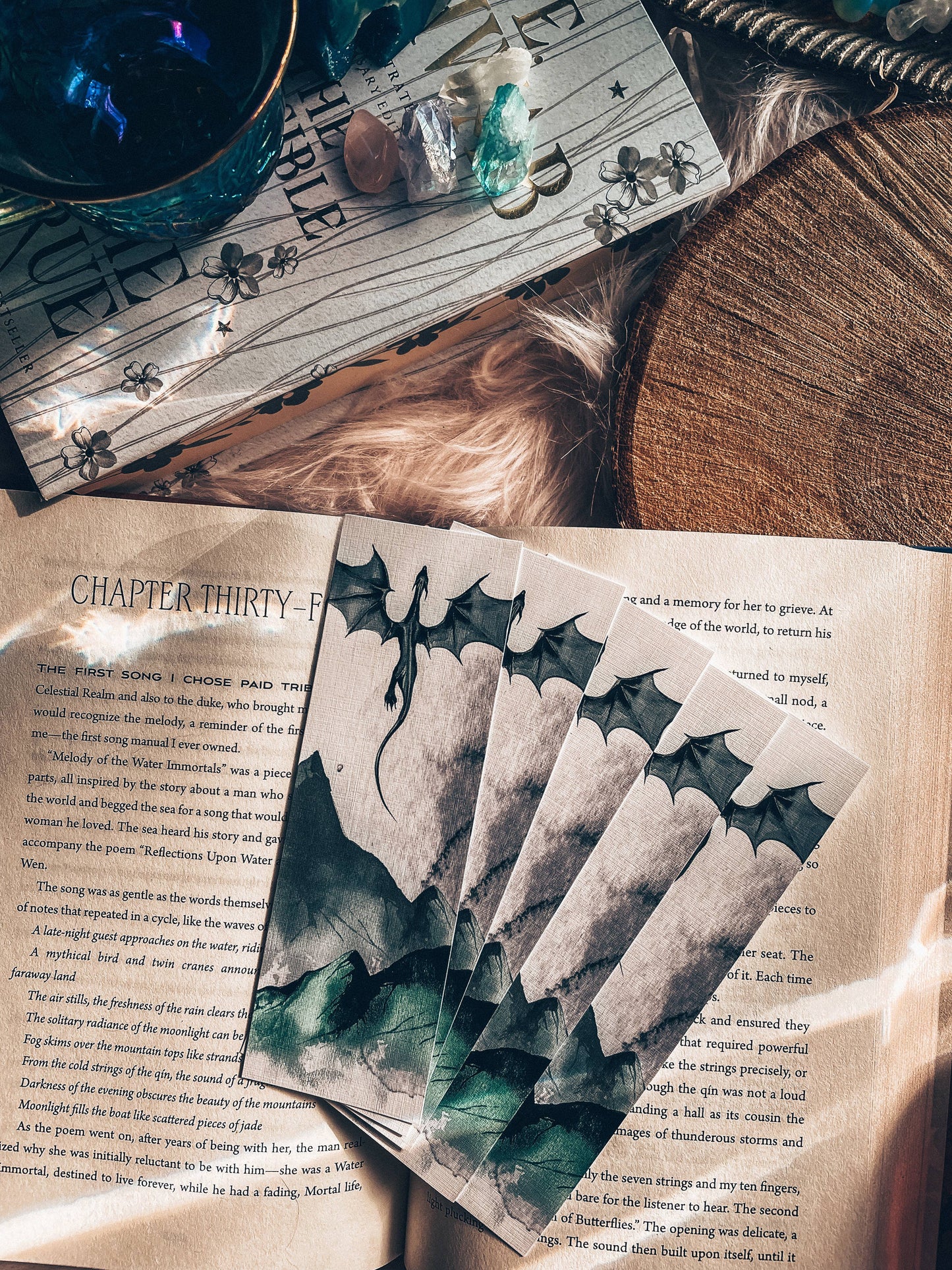 Black Dragon Flying Bookmark