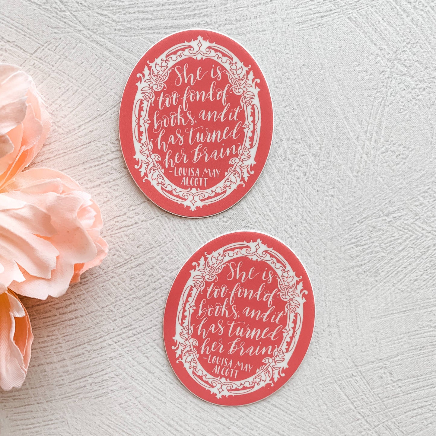 She Is Too Fond Of Books Literary Sticker Decal