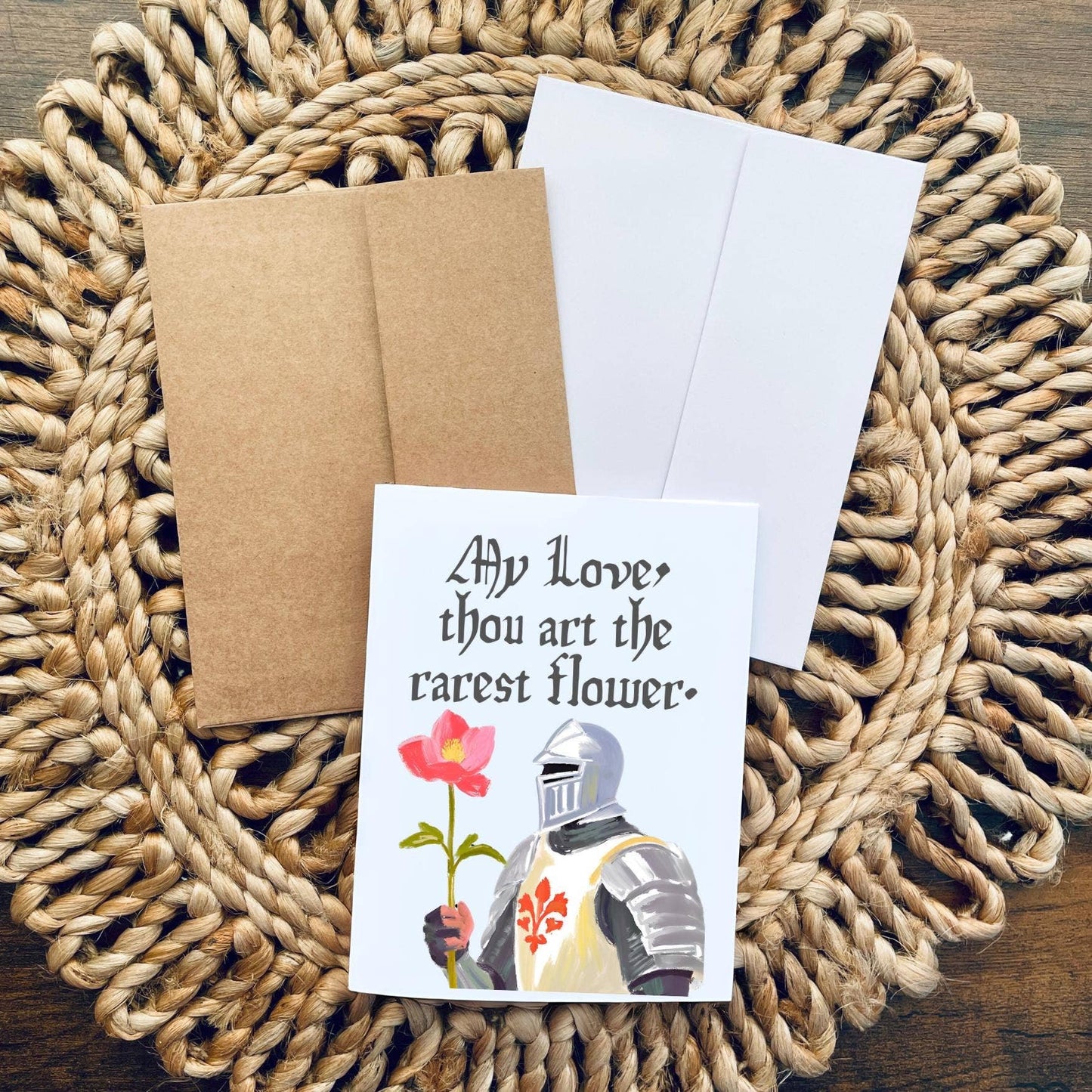 Medieval Knight Renaissance Funny Love Card For Anniversary