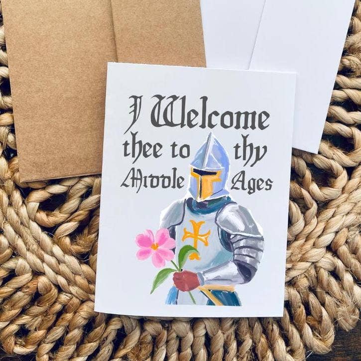 Medieval & Renaissance Themed 40th Birthday Card