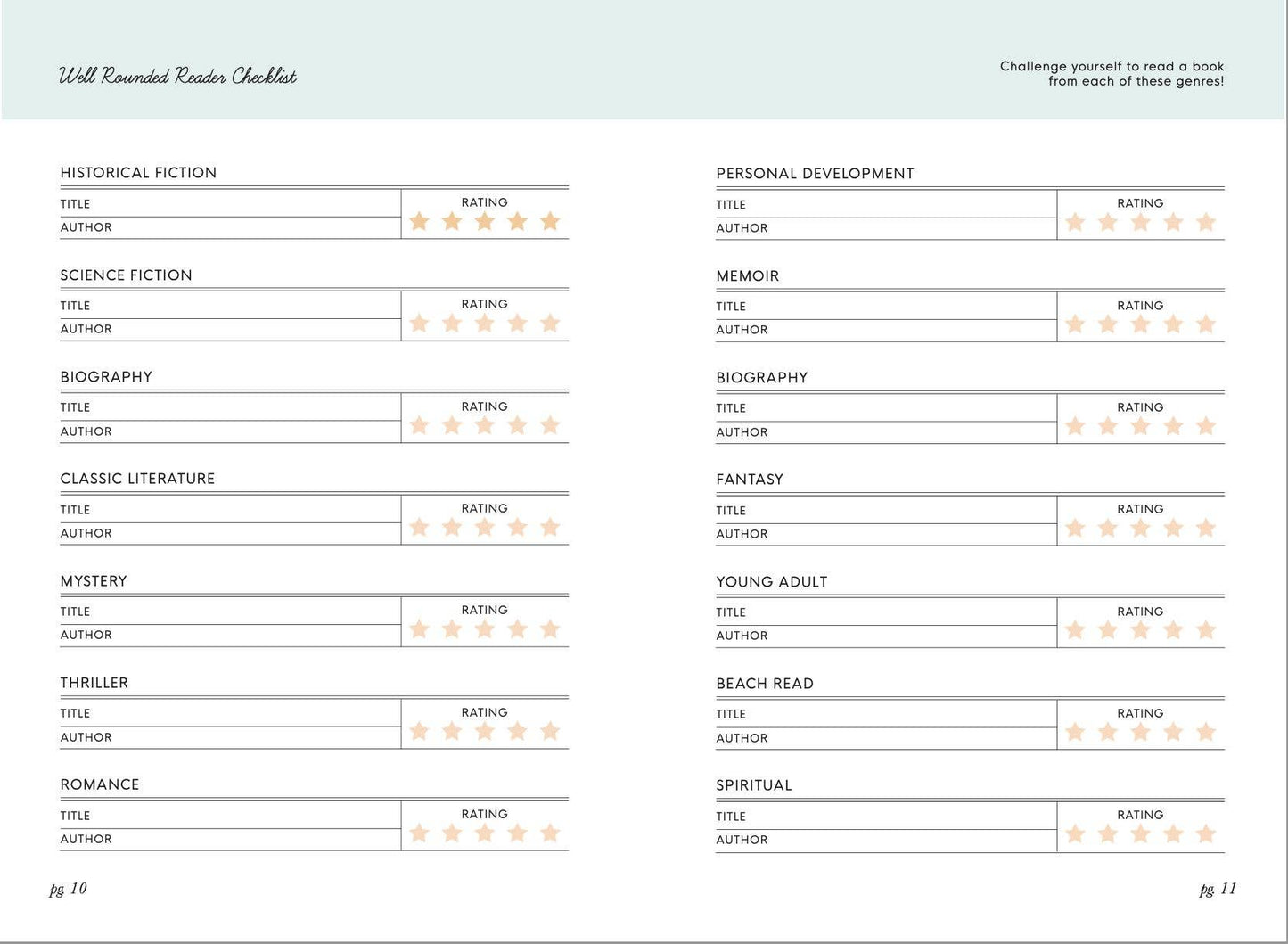 Reading Journal for Teens: For the Love of Books