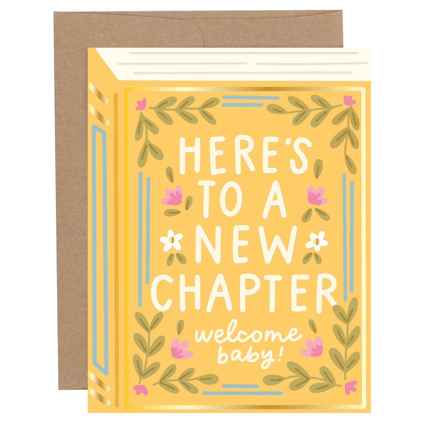 Here's To A New Chapter Baby Greeting Card