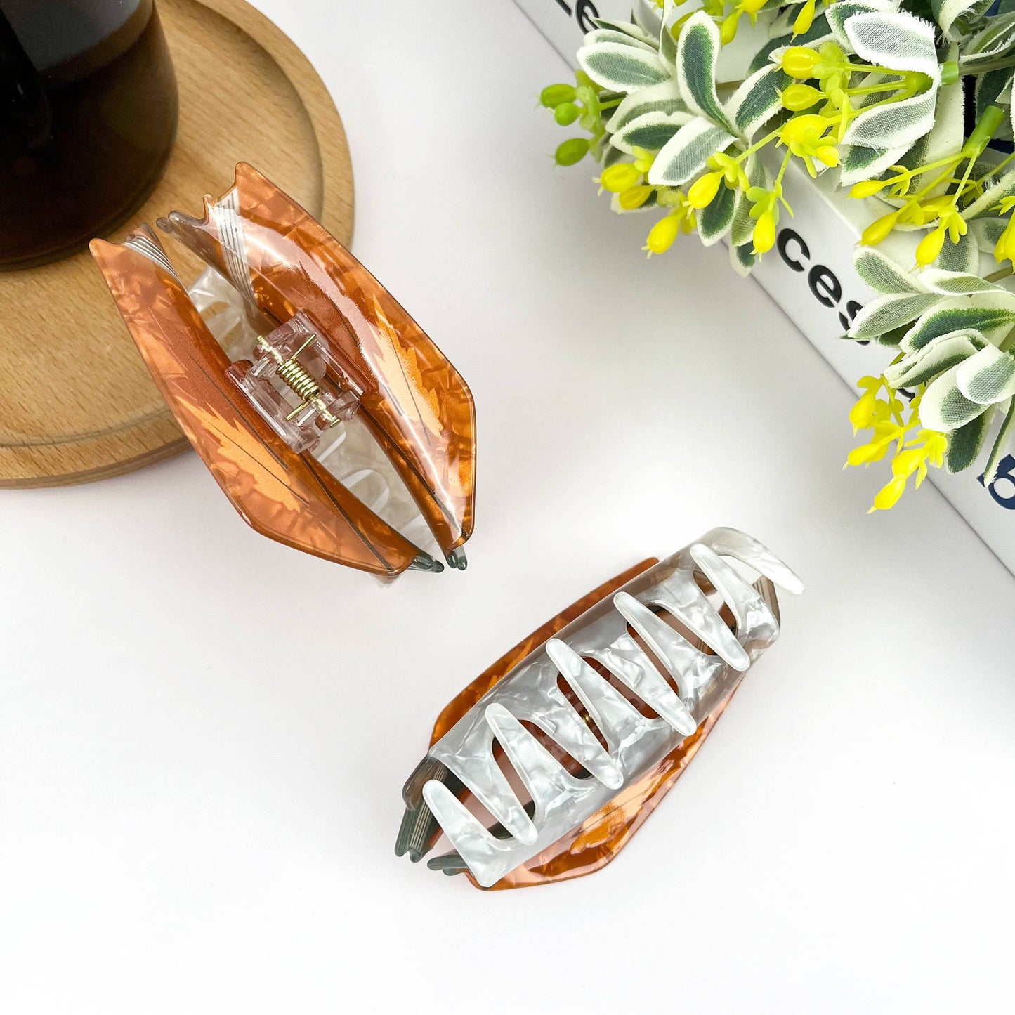 Stacked Book Hair Claw Clip, Funny Hair Clip