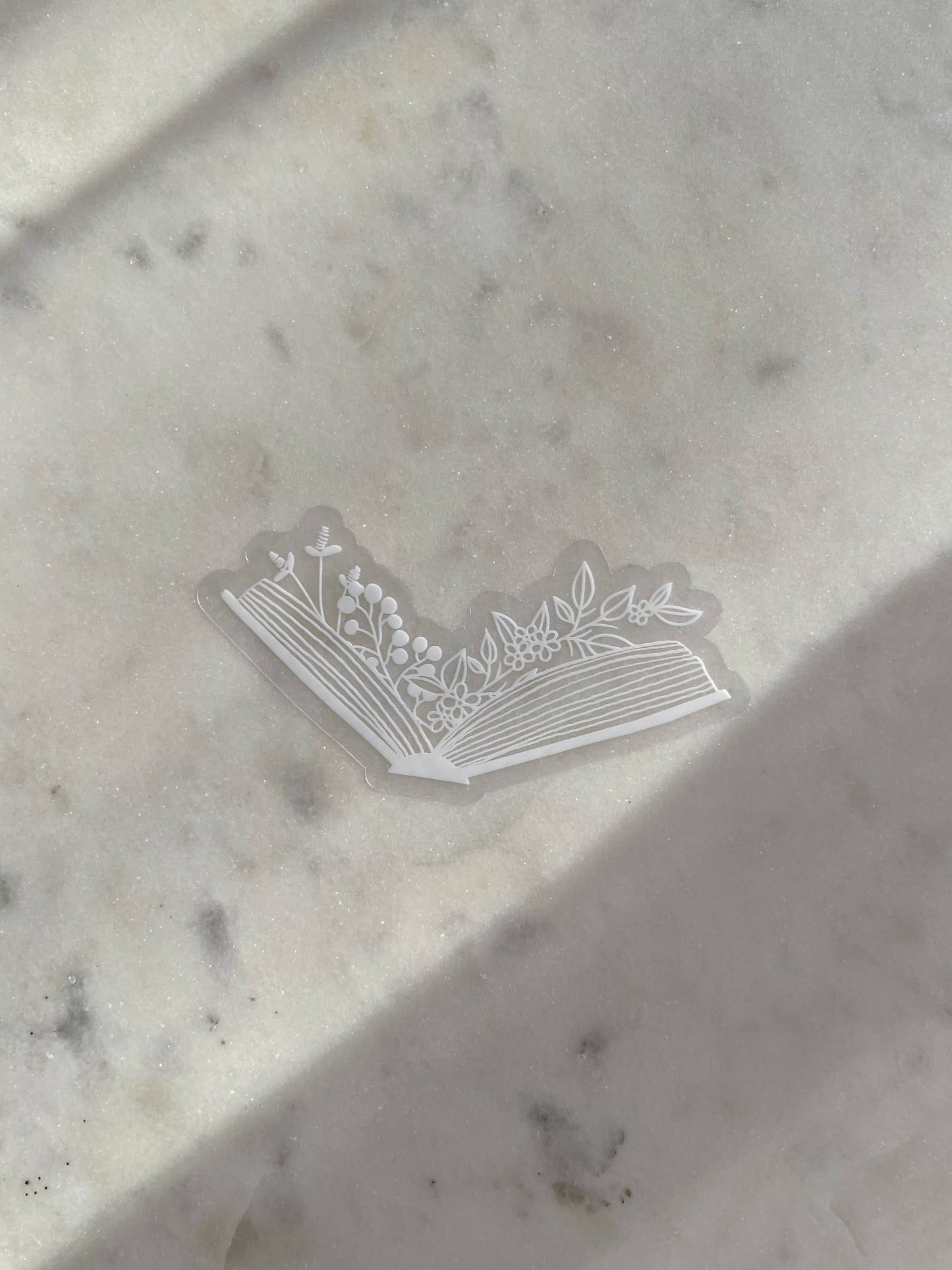 Floral Book Waterproof Sticker