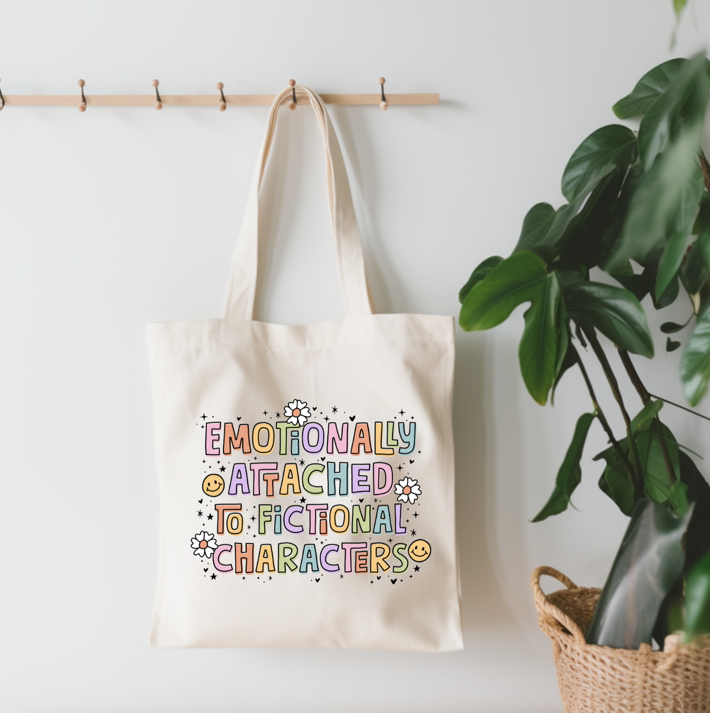 Emotionally Attached Small Canvas Tote Bag