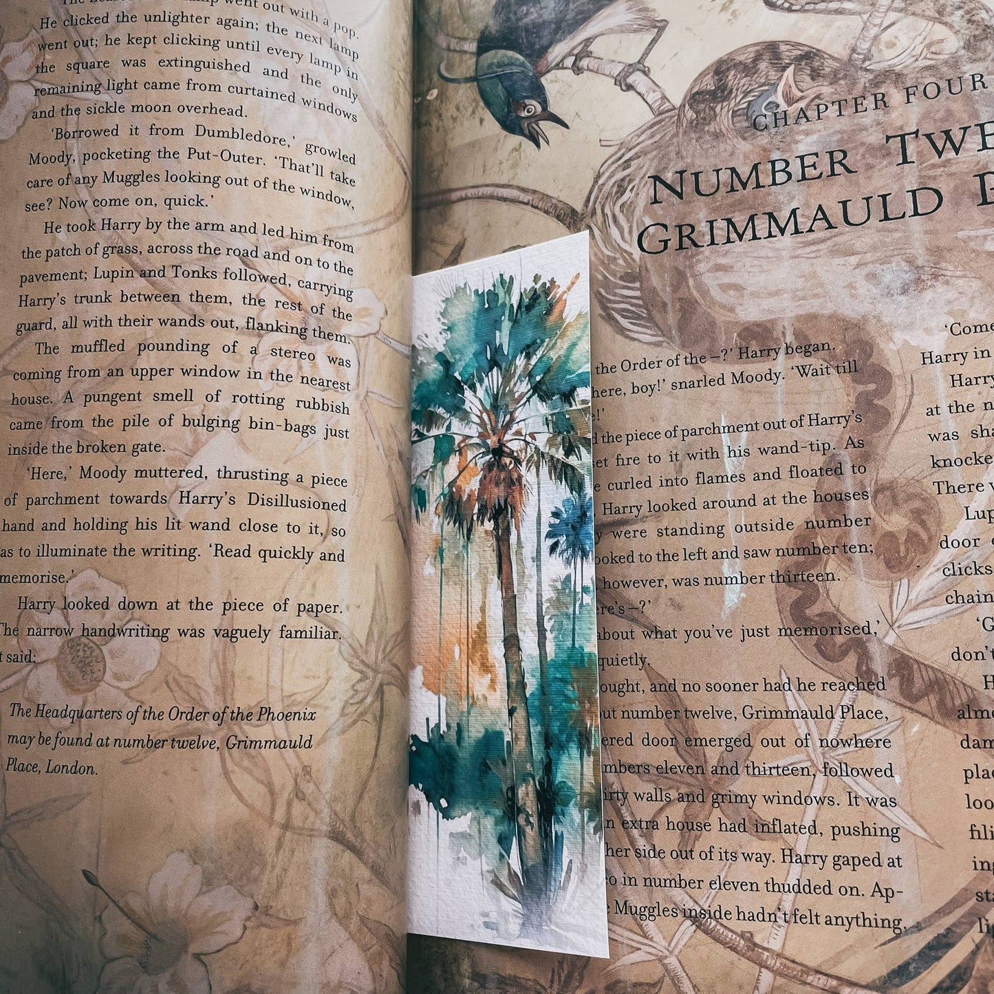 Tropical Beach Watercolor Bookmark