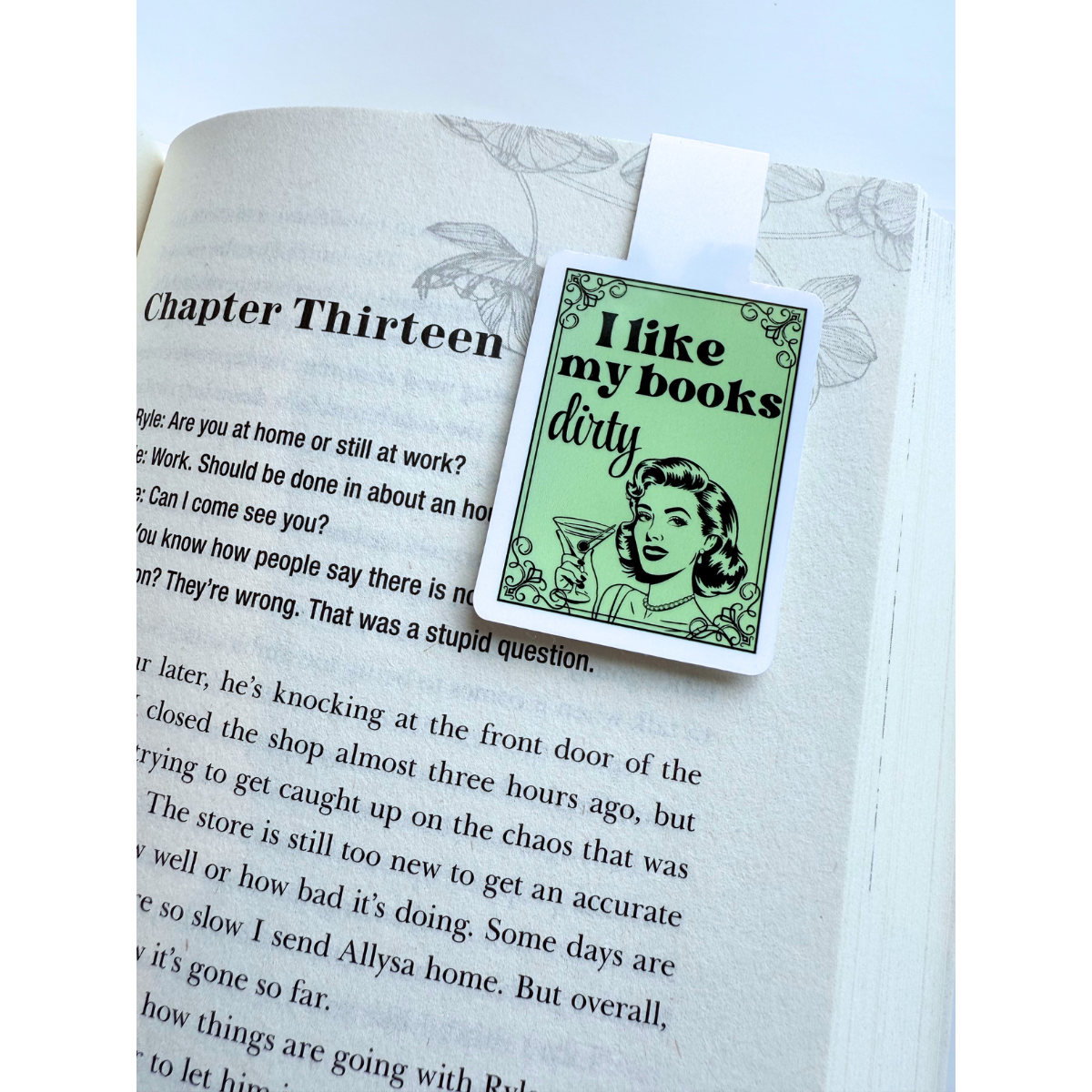 Like Dirty Books/smut vintage magnetic bookmark