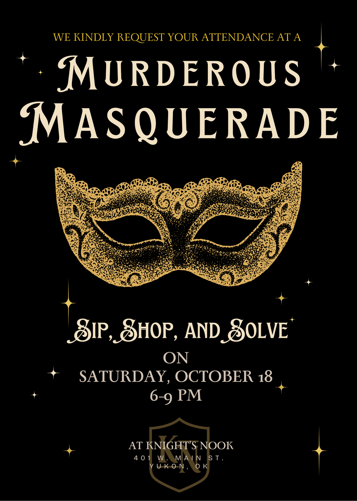 Masquerade Murder Mystery Ticket