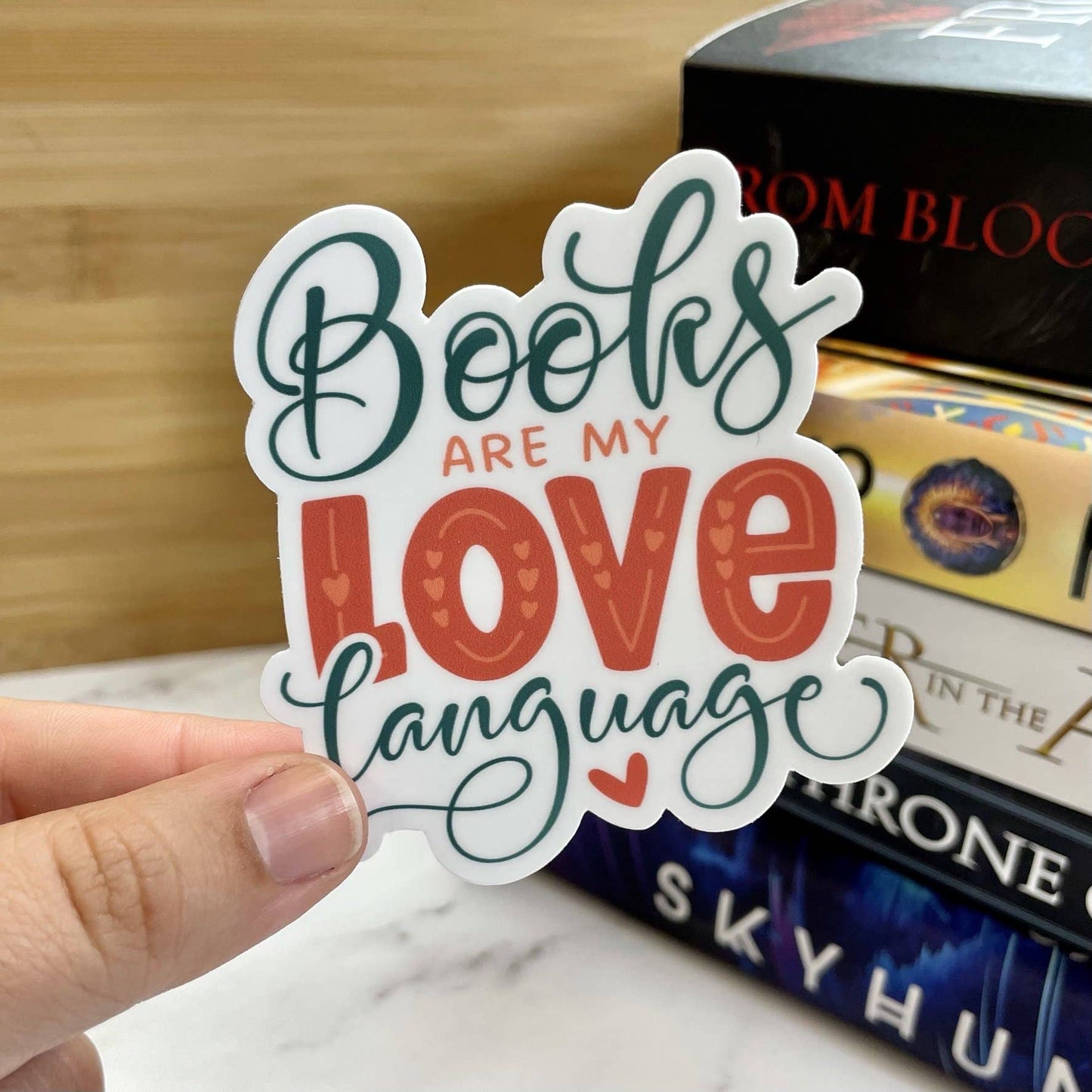 Books Are My Love Language Sticker, 3-inch