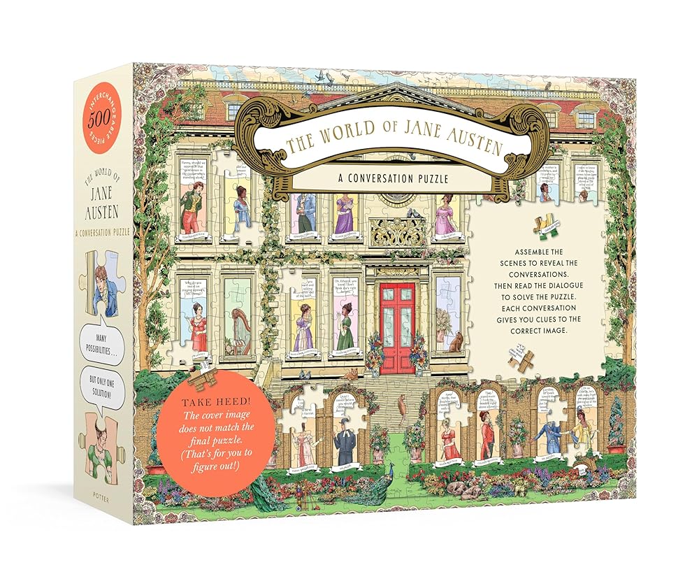 The World of Jane Austen: A Conversation Puzzle: 500-Piece Puzzle: Jigsaw Puzzle for Adults cover image