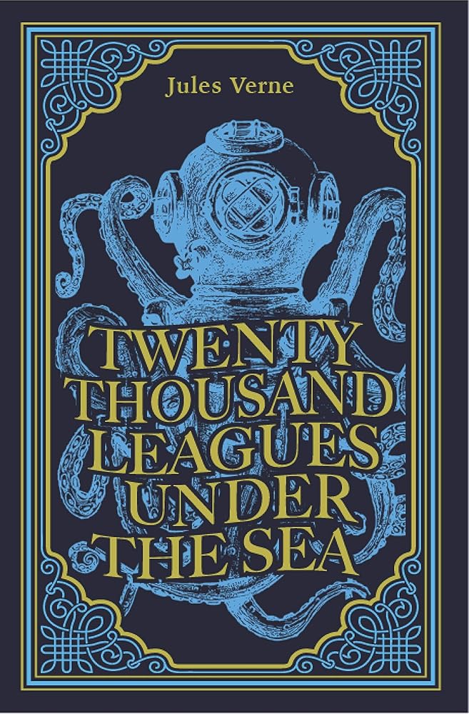 Twenty Thousand Leagues Under the Sea, Jules Verne Classic Novel, (Captain Nemo, Ocean Adventure Tale), Ribbon Page Marker, Perfect for Gifting cover image