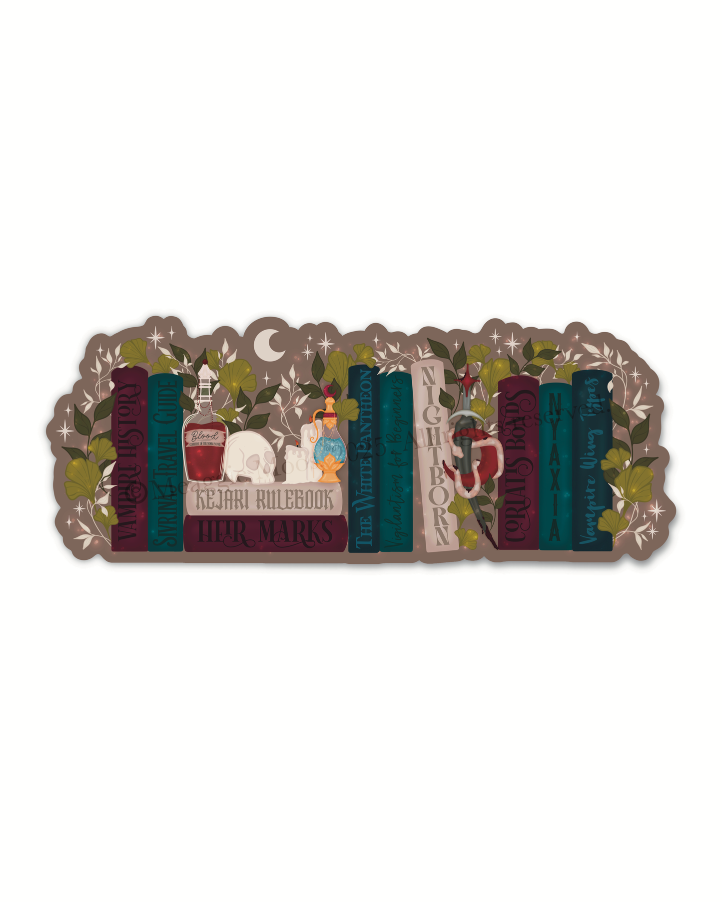 PREORDER | Crowns of Nyaxia Bookshelf Die-Cut Bookmark