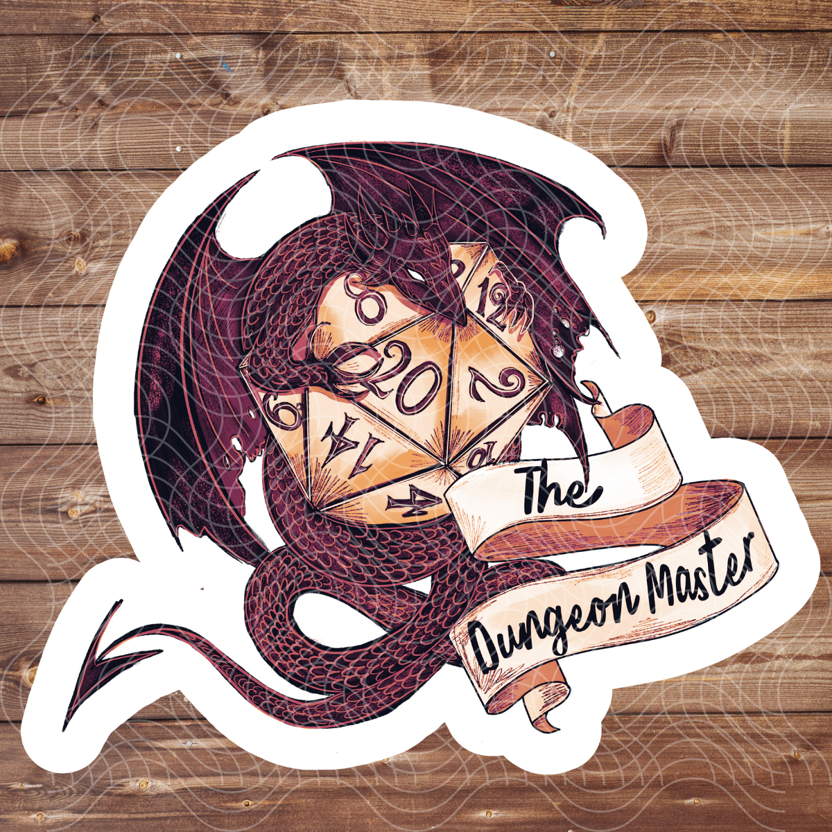 3" Dungeon Master RPG D&D D20 Gaming Dragon Vinyl Sticker