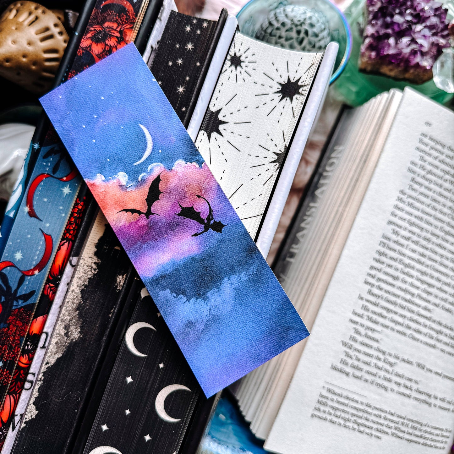 Moonlight Flight Dragon Bookmark