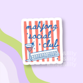 Mahjong Social Club Cocktail Sticker | Mahjong Party Vinyl Sticker
