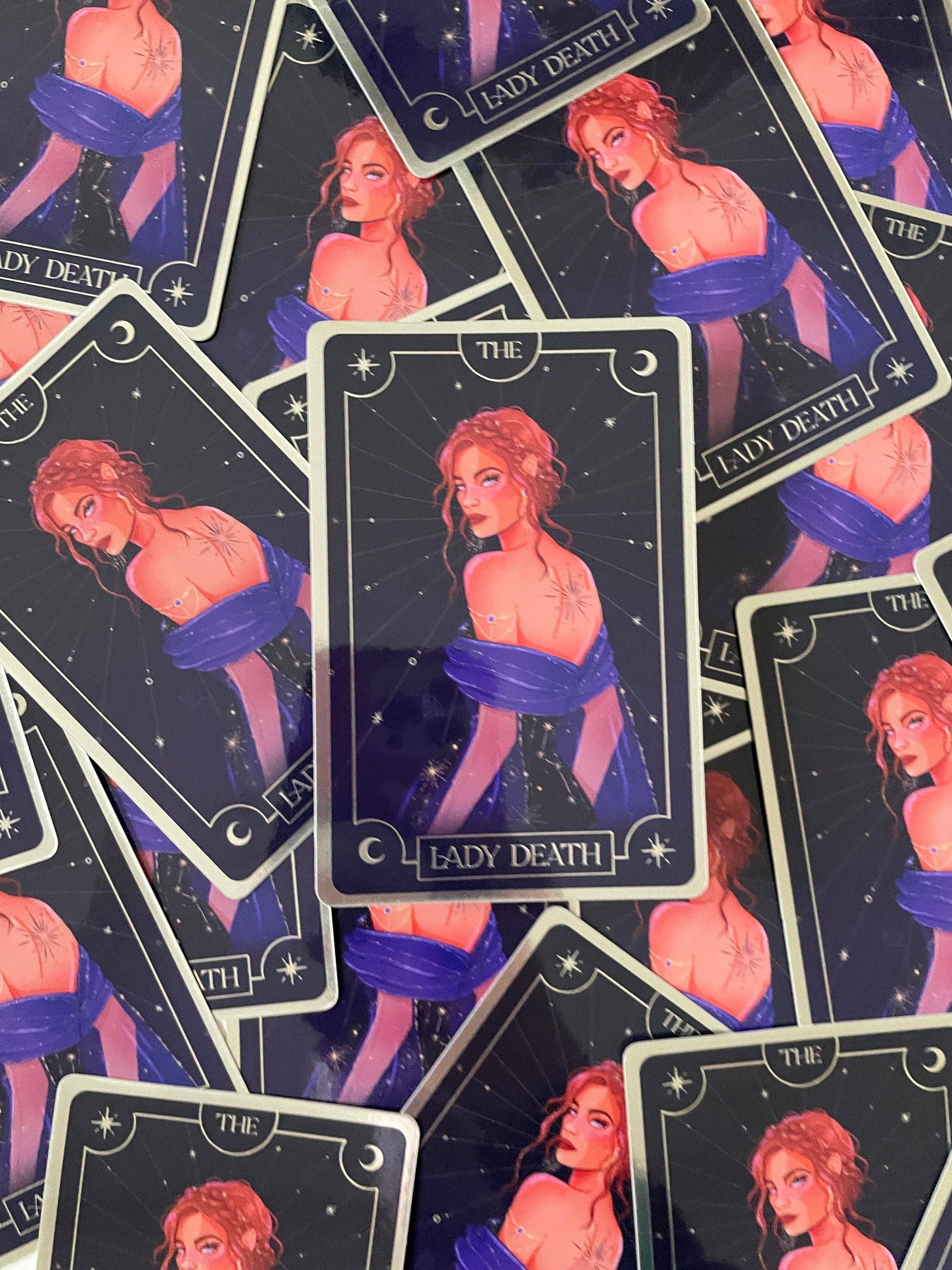 Lady Death Nesta Tarot Card Sticker