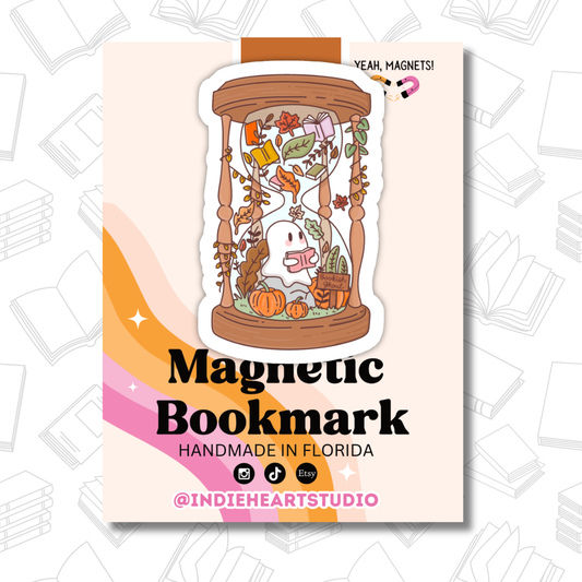  Magnetic Bookmark – Fall Hourglass Cottagecore Aesthetic