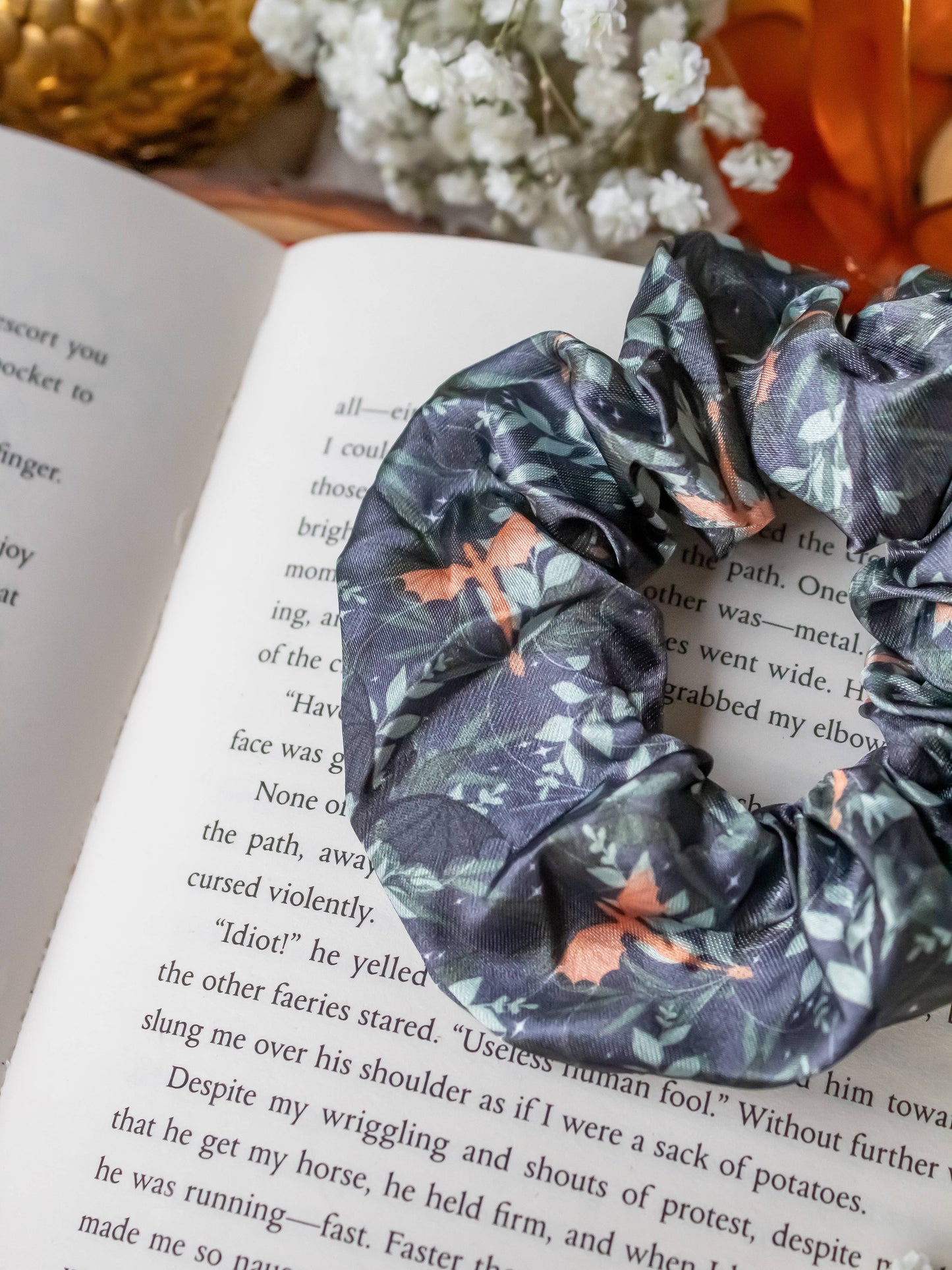 Bookish Satin Scrunchie | Fourth Wing Tairn and Andarna