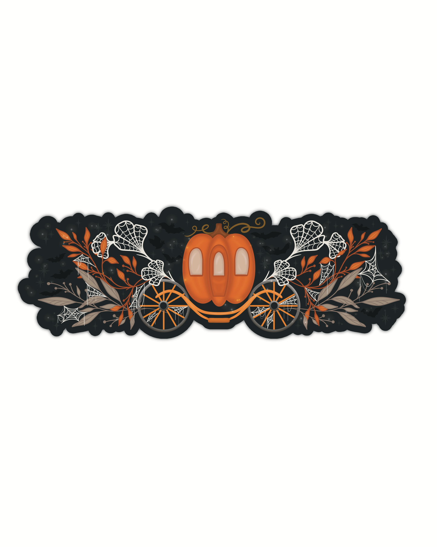 Haunted Carriage Ride Halloween Die-Cut Bookmark
