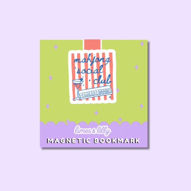 Mahjong Social Club Drink Tiles Magnetic Bookmark