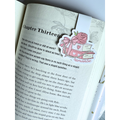 Romantic stack of books magnetic bookmark