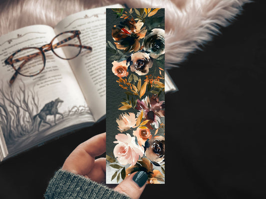 Earth Tone Floral Bookmark