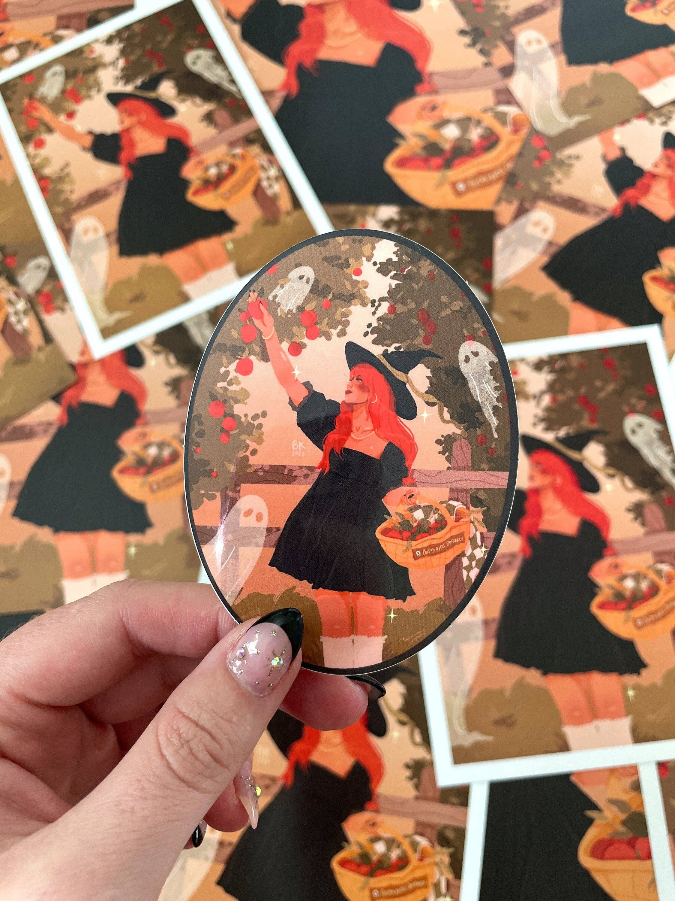 Poison Apple Picking Witch Sticker