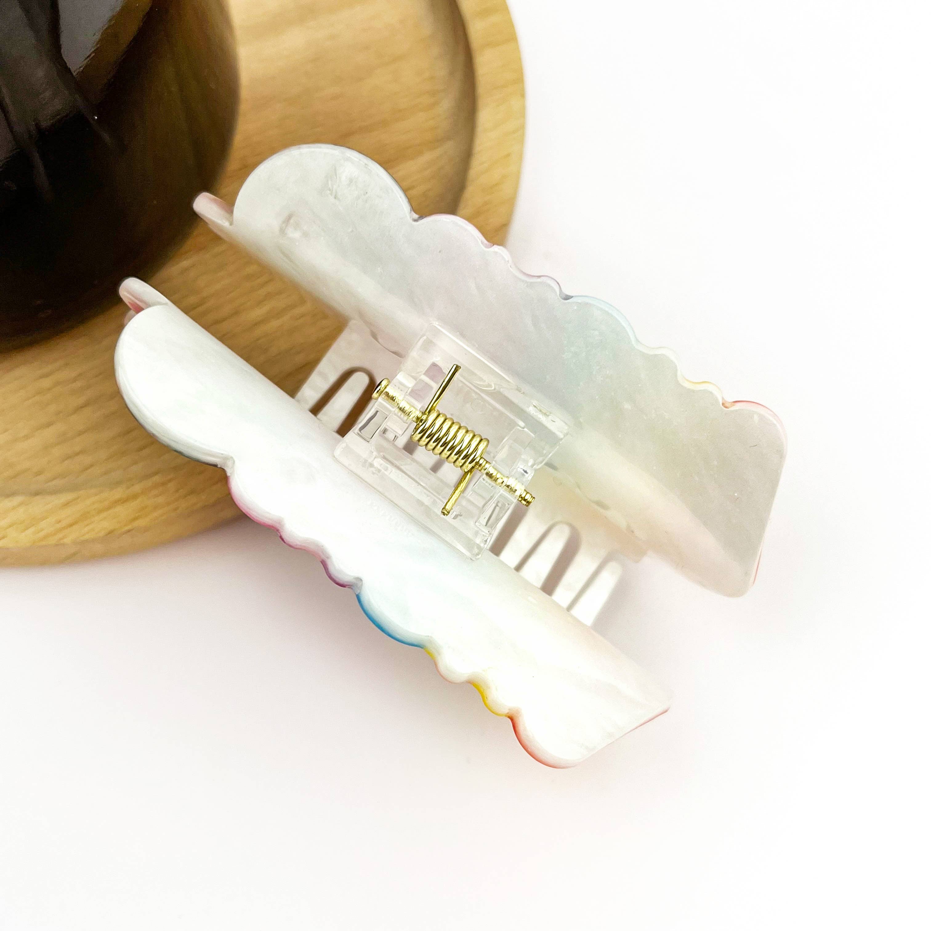 Creative Book Stack Hair Claw Clip with Cat