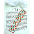 Oranges and flowers acrylic bookmark w/chiffon ribbon tassel