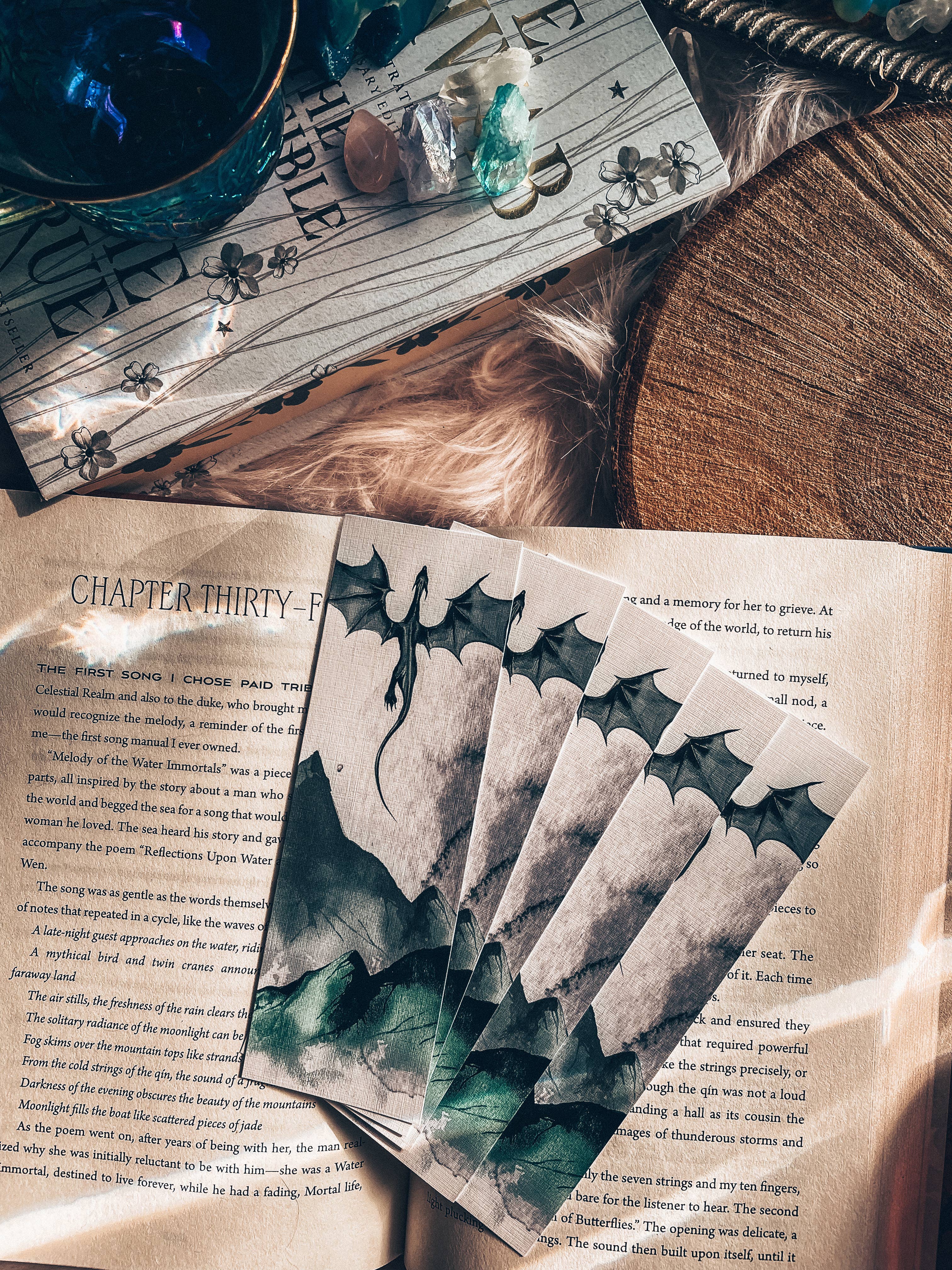 Black Dragon Flying Bookmark