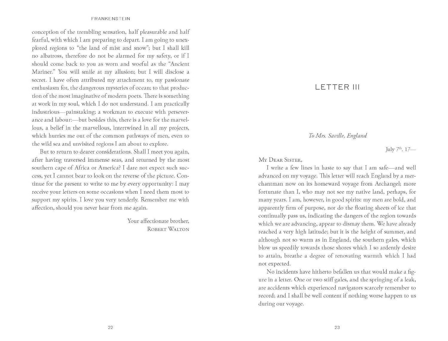 Frankenstein by Mary Shelley