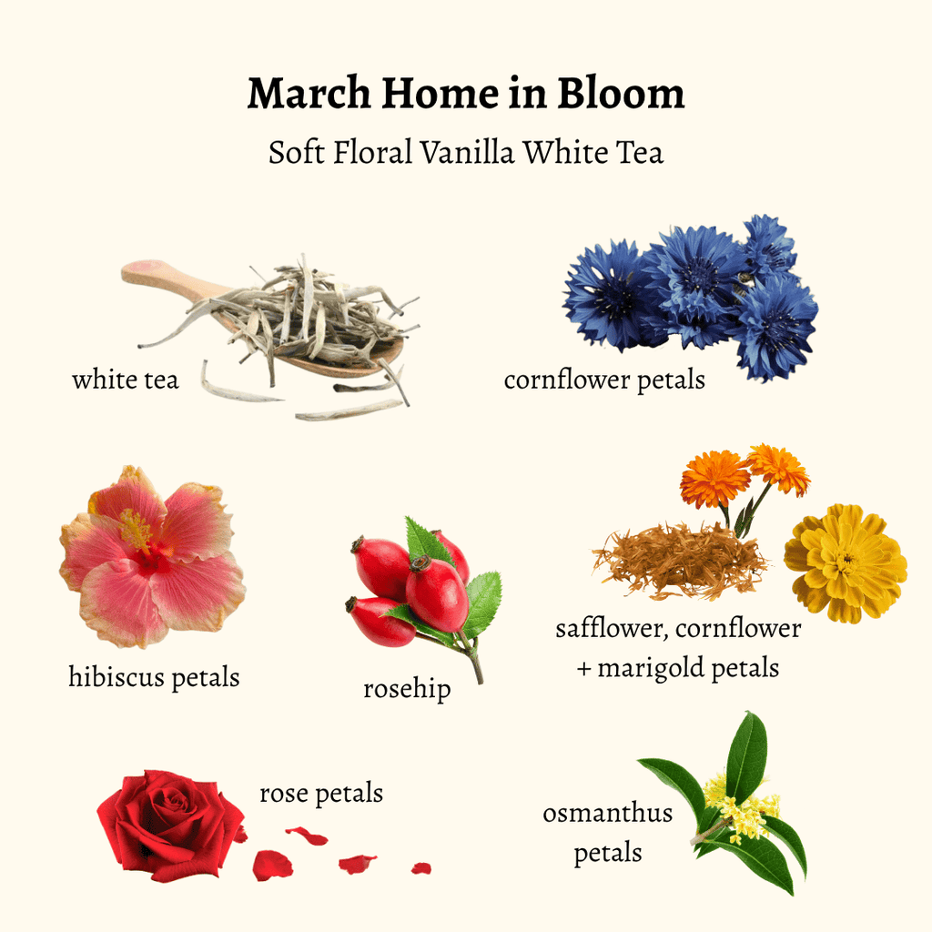 March Home in Bloom (Soft Floral Vanilla White Tea) 2oz
