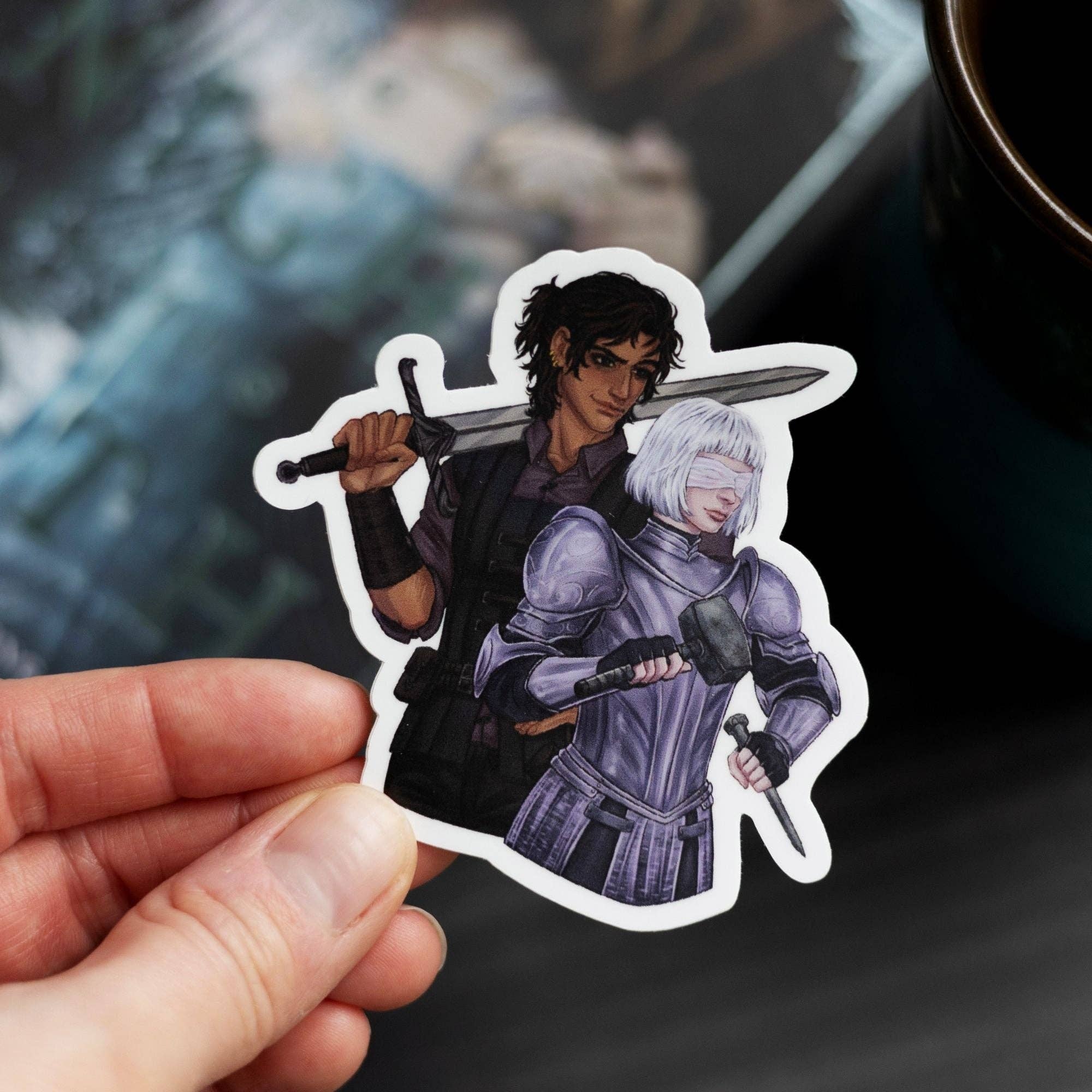 Sybil and Rory Sticker | The Knight and the Moth