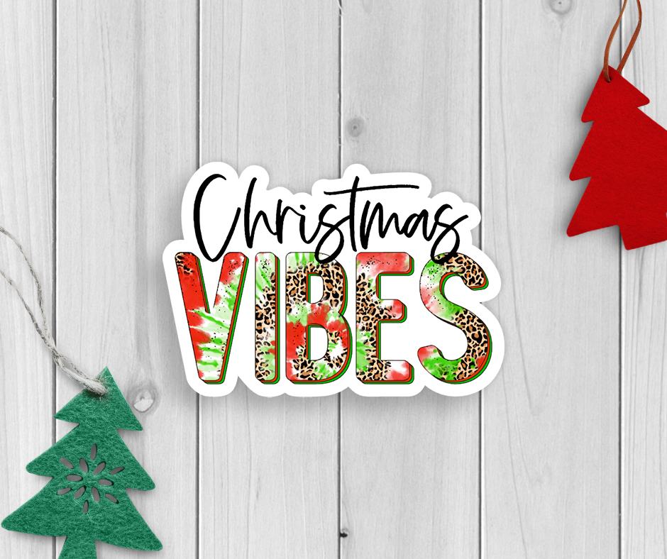 Christmas Vibes Vinyl Sticker