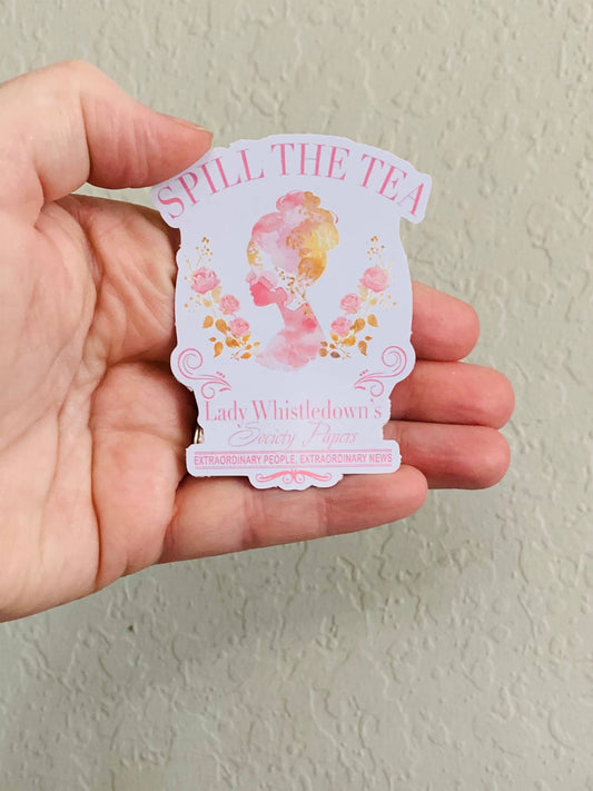 Spill the Tea Floral- Bridgerton Stickers/Magnet