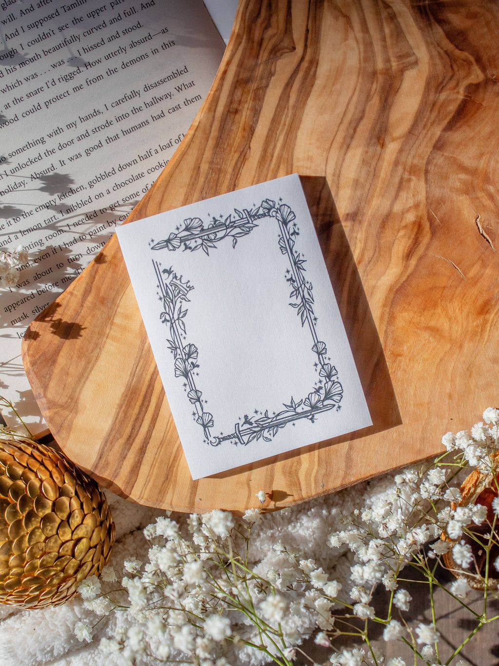 Ivory Swords Fantasy 3x4 Sticky Notes Post-It Notepad