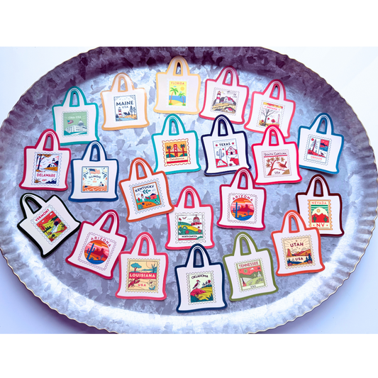 States stamp tote bag waterproof sticker|state sticker|stamp