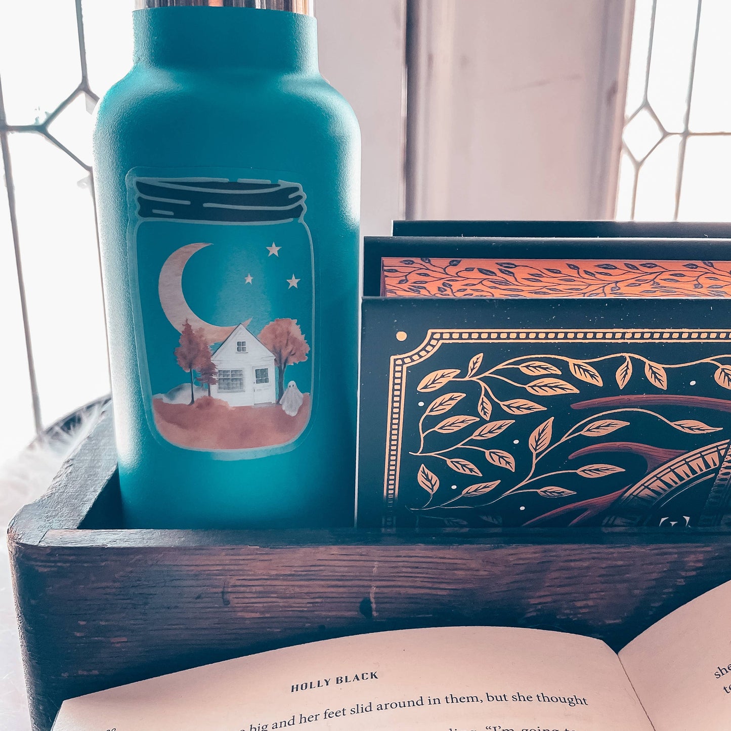 Clear Spooky Vibes Sticker, Ghost Fall Landscape Decal