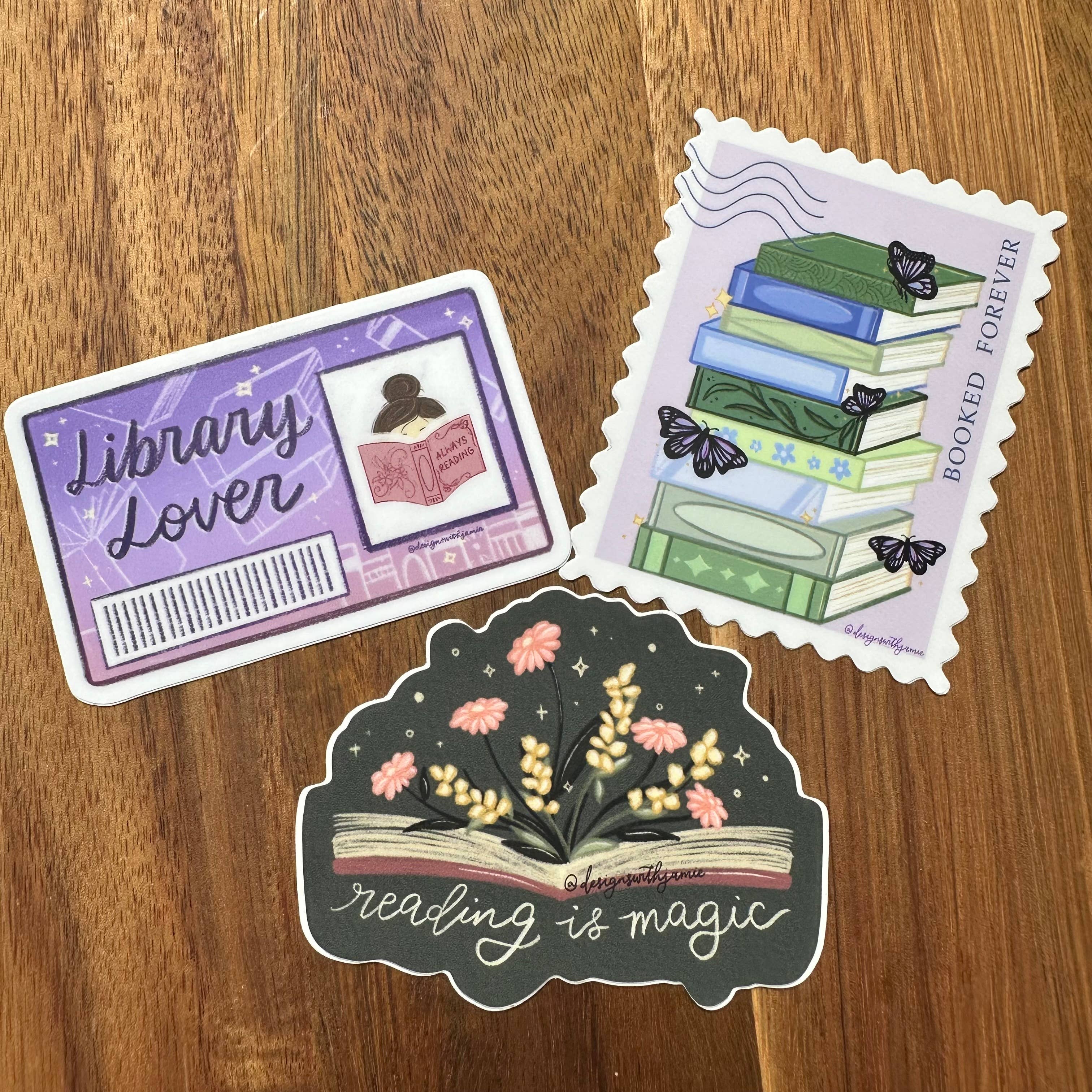 Booked Forever Stamp Sticker