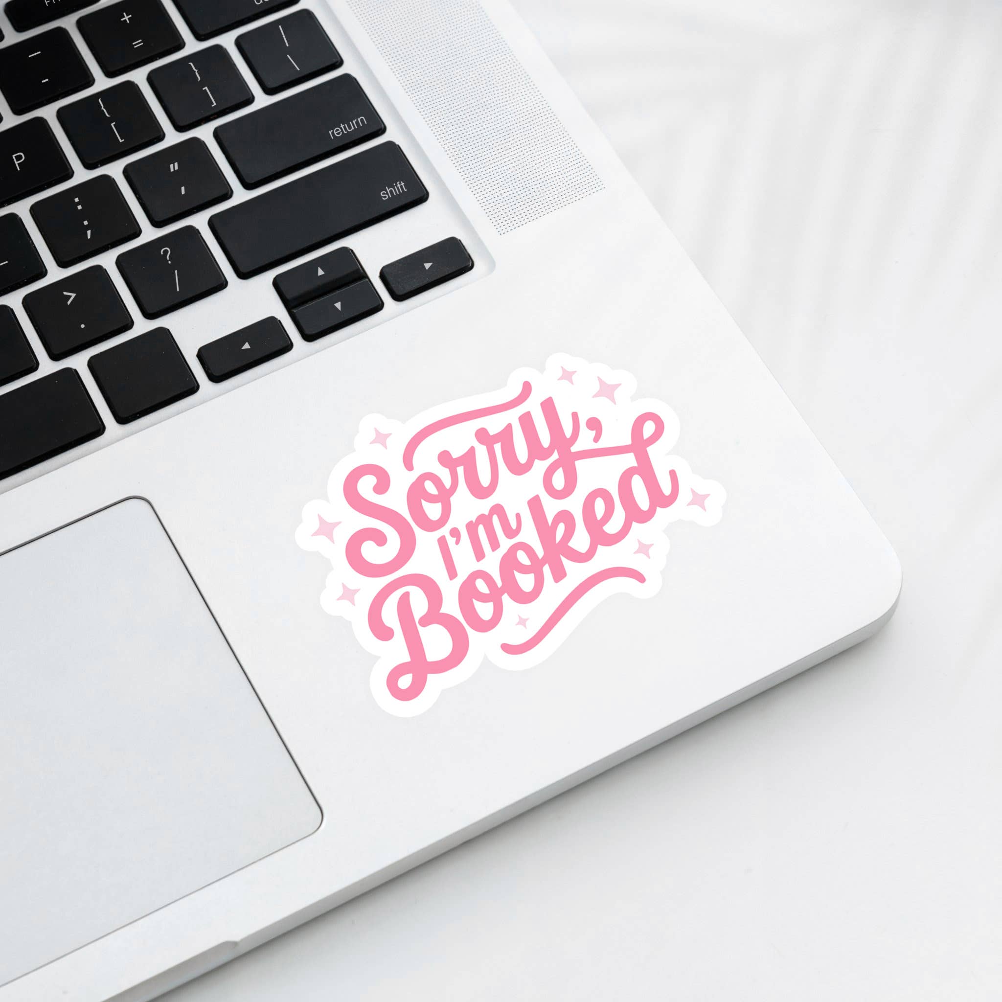 Bookish Stickers, Cute Reading Sticker - Sorry I'm Booked