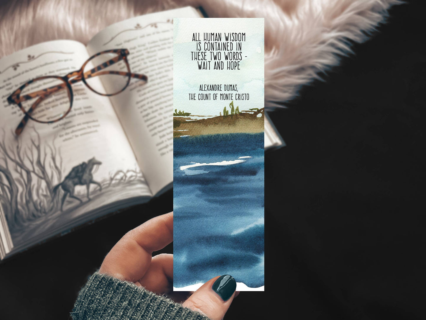 Alexandre Dumas Literary Quote Bookmark