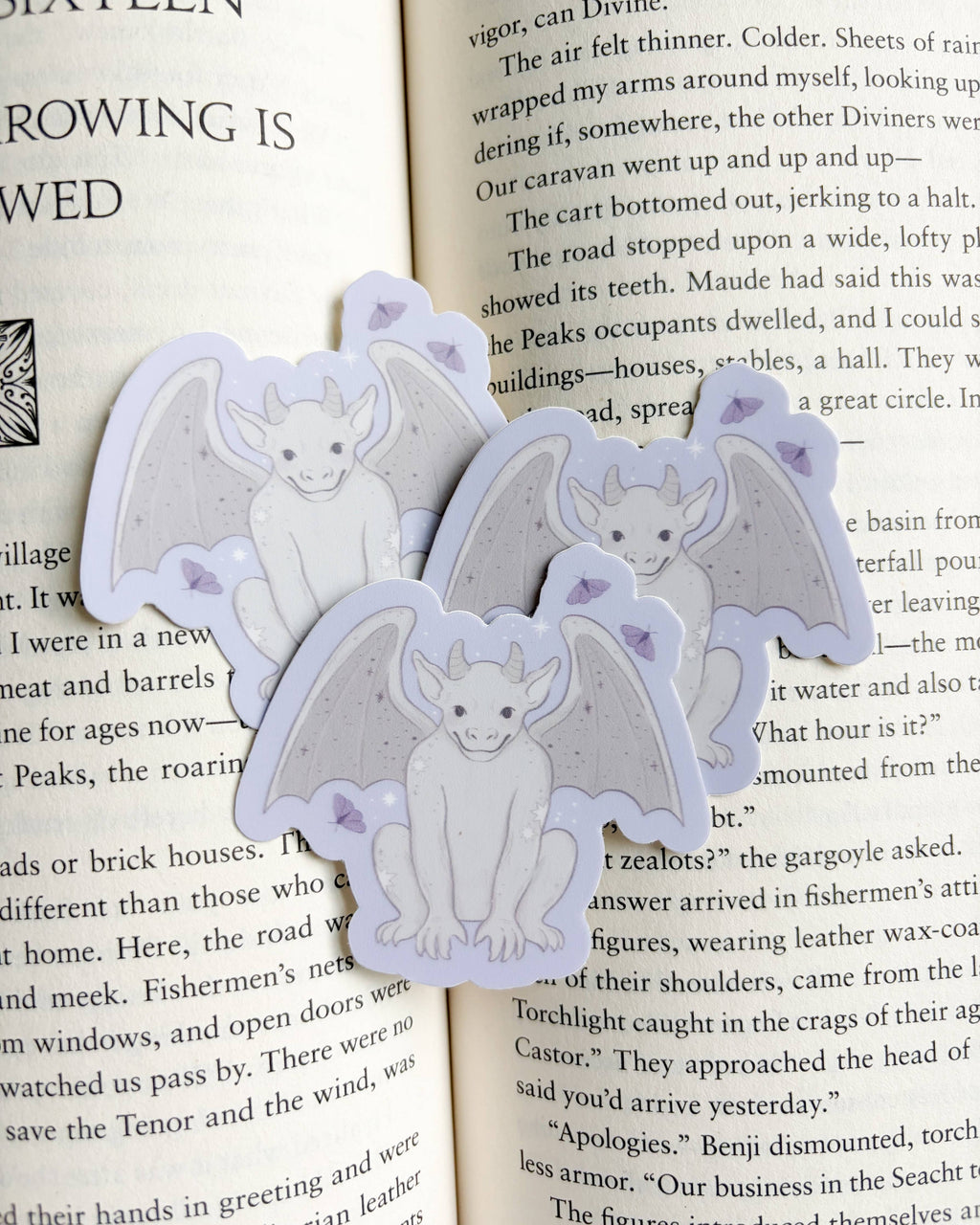 Bartholomew Gargoyle and Moths Sticker