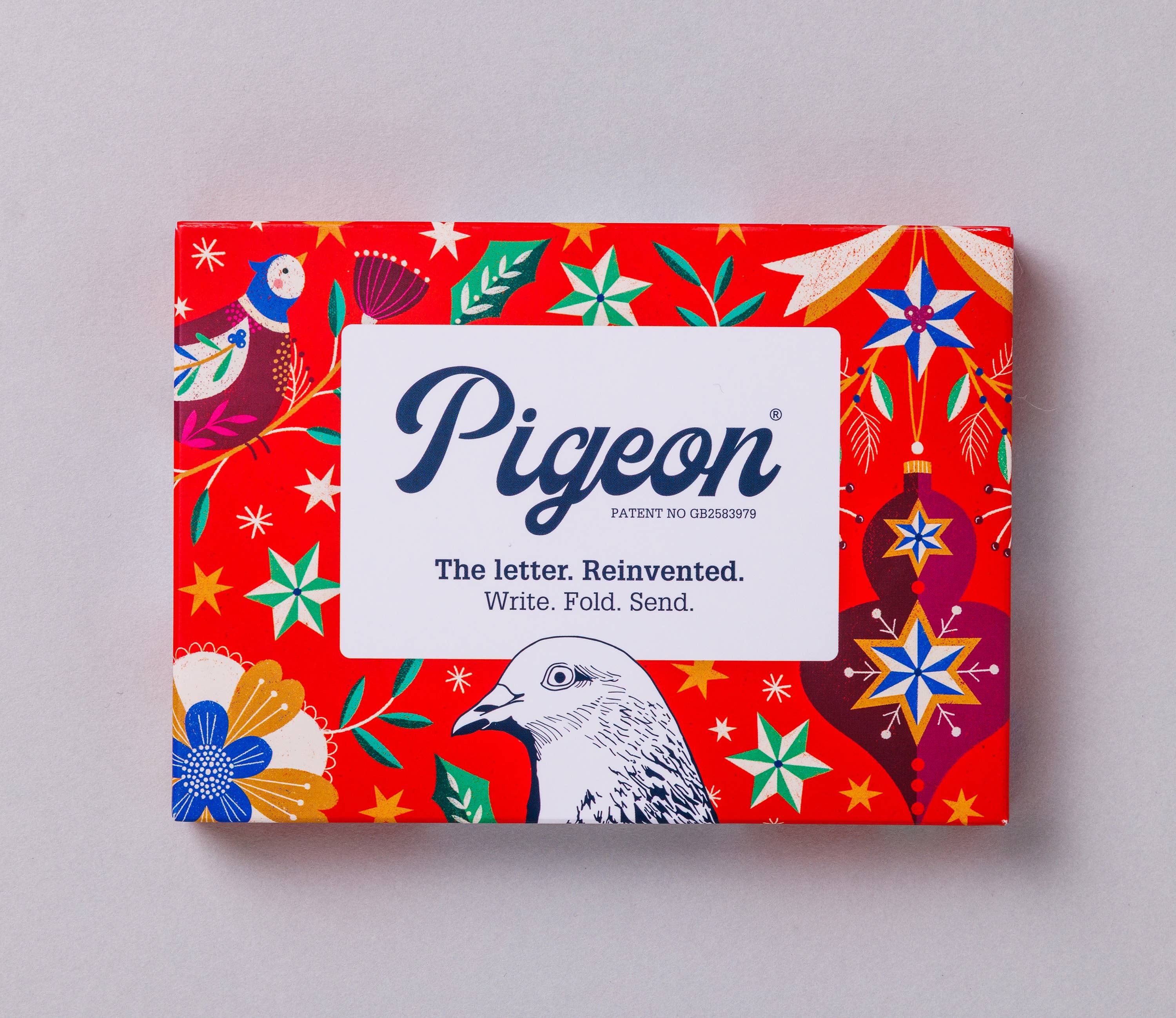 Festive Pigeon, Holiday Stationery Letter Set – Pack of 6