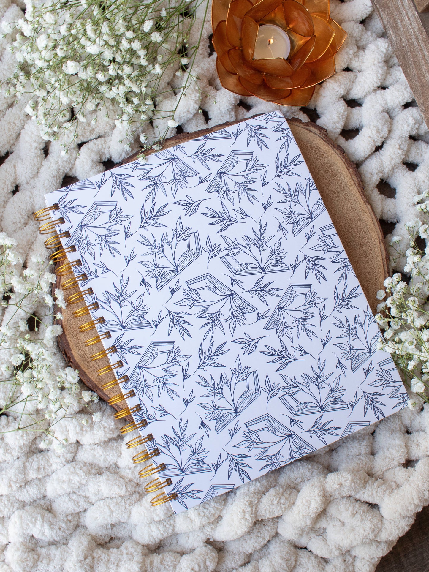 Porcelain Books Hardcover Spiral Notebook | College Ruled