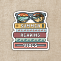 Summer Reading Vibes Sticker, 3-in