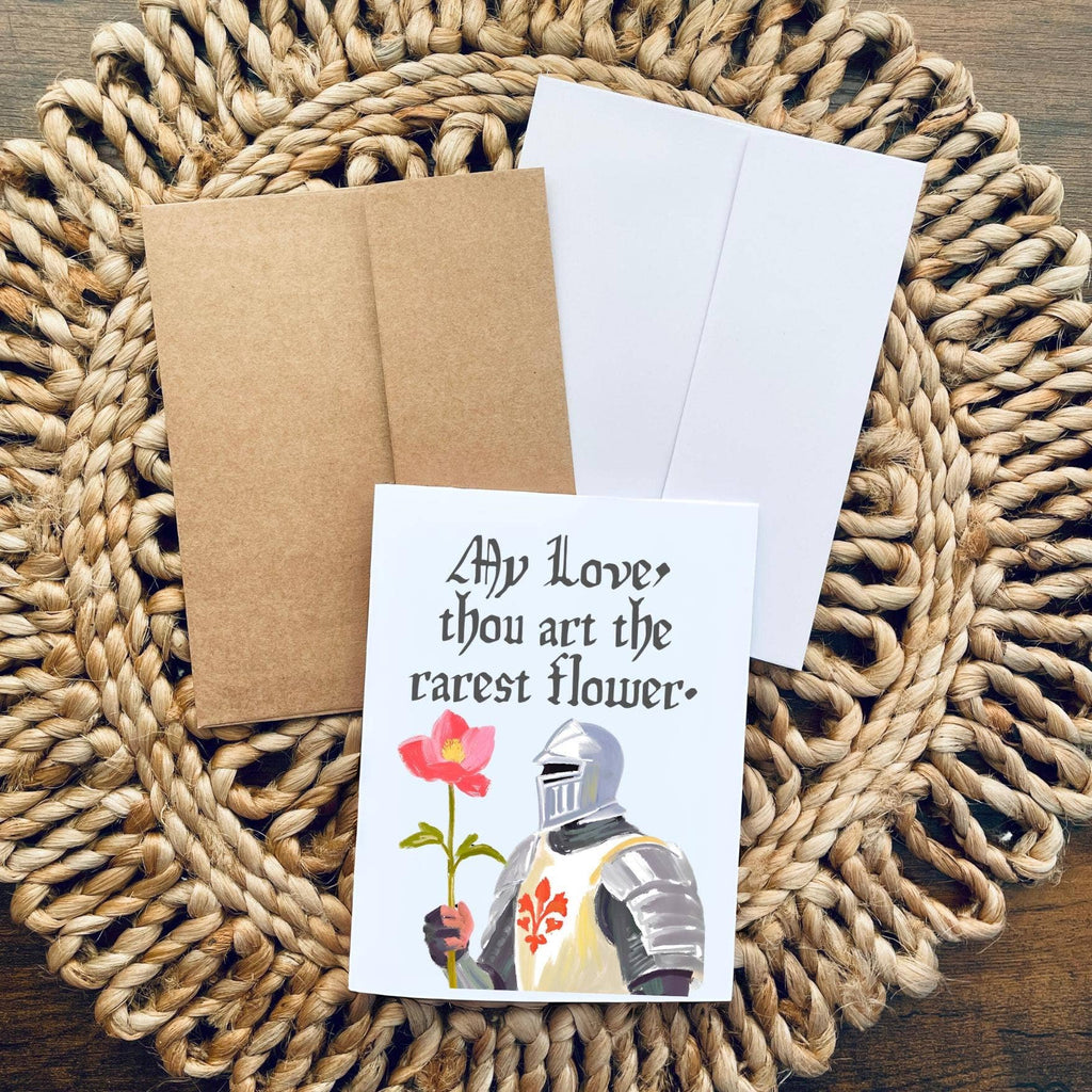 Medieval Knight Renaissance Funny Love Card For Anniversary
