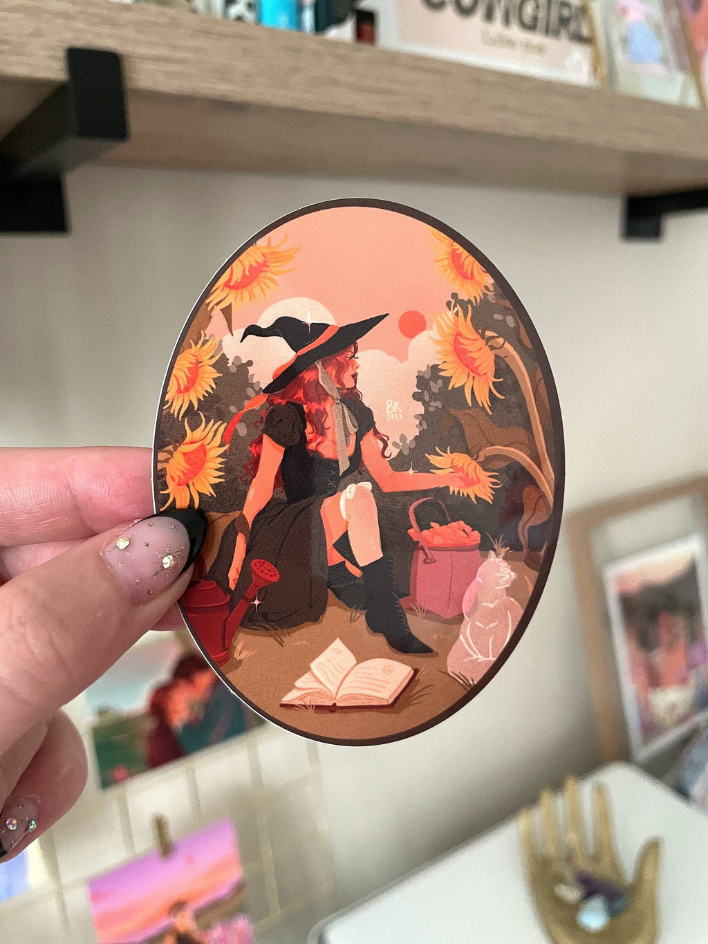 Gardening Witch Sticker